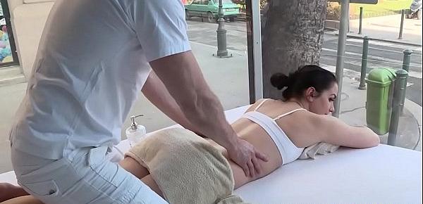  Euro babe massaged before fucking in truck